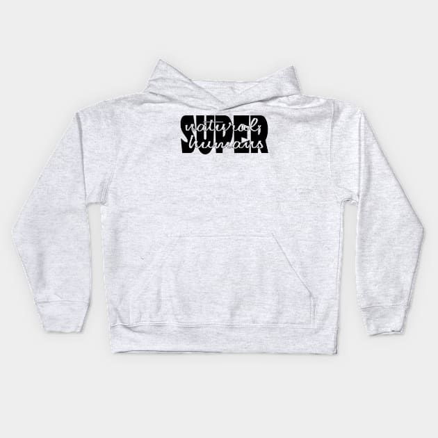 Supernatural Superhumans Words on Word (black) Kids Hoodie by Supernatural Superhumans